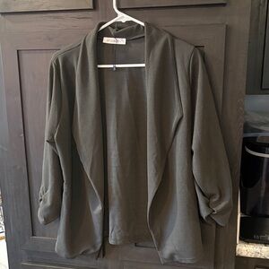 UpWest Women's Open Front Blazer - Charcoal